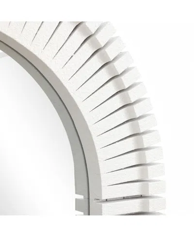 Luxenhome White Arch Rectangle 36-inch Tall Wall Mirror, Accent And Vanity