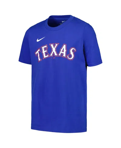 Nike Big Boys And Girls Leody Taveras Royal Texas Rangers Name Number T-shirt