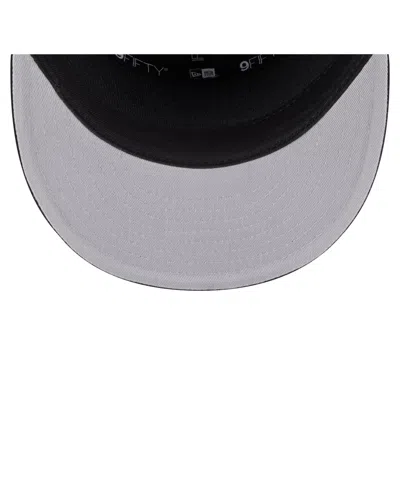 New Era Men's Black Los Angeles Lakers Adventure Canvas Split Panel 9fifty Snapback Hat