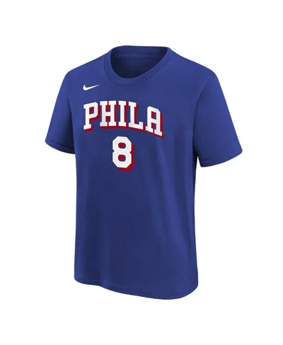 Nike Big Boys And Girls Paul George Royal Philadelphia 76ers Icon Name Number T-shirt