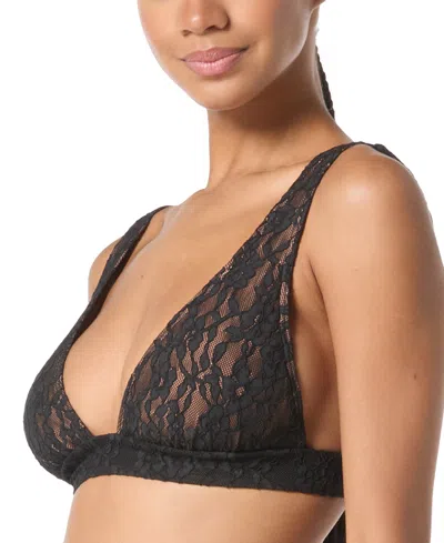 Michael Kors Michael  Lace Tie Back Top In Black