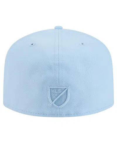 New Era Men's Light Blue Seattle Sounders Fc Color Pack A-frame 59fifty Fitted Hat