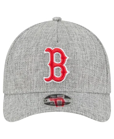 New Era Men's Gray Boston Red Sox Cotton Weave M-crown A-frame 9forty Adjustable Hat