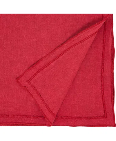Saro Lifestyle Stonewashed Overlock Edge Table Runner, 16" X 72"