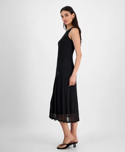 Bar Iii Women's Rhinestone Mesh Midi Dress, Exclusively At Macy's