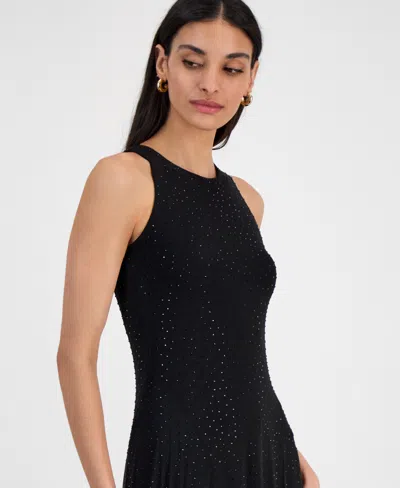 Bar Iii Women's Rhinestone Mesh Midi Dress, Exclusively At Macy's