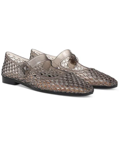 Sam Edelman Michaela Jelly Mary Jane Net-pattern Flats In Transparent