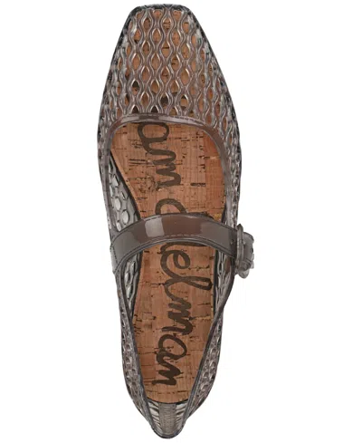 Sam Edelman Michaela Jelly Mary Jane Net-pattern Flats In Transparent