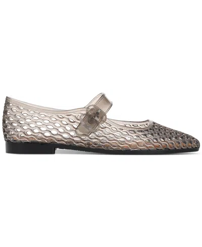 Sam Edelman Michaela Jelly Mary Jane Net-pattern Flats In Transparent