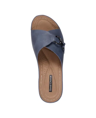 Gc Shoes Bay Wedge Sandal In Blue