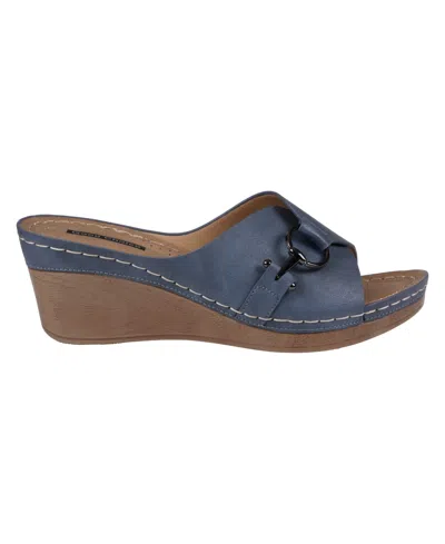 Gc Shoes Bay Wedge Sandal In Blue