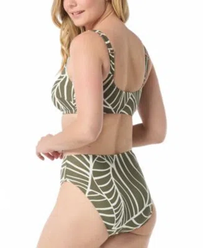 Coco Reef Womens Divine Printed Bikini Top High Esteem Bottoms In Green