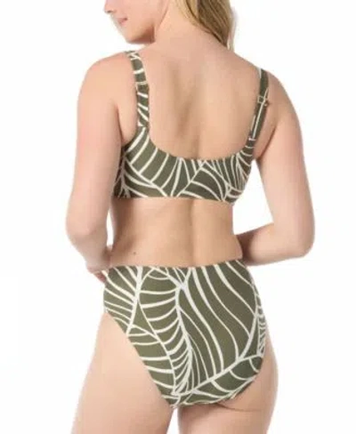 Coco Reef Womens Divine Printed Bikini Top High Esteem Bottoms In Green