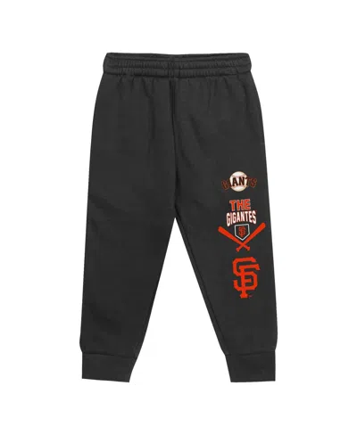 Outerstuff Toddler Orange/black San Francisco Giants Wind Up Pullover Hoodie And Sweatpants Set