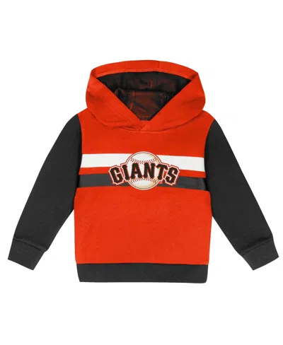 Outerstuff Toddler Orange/black San Francisco Giants Wind Up Pullover Hoodie And Sweatpants Set