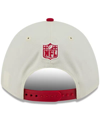 Shop New Era Men's Cream/scarlet San Francisco 49ers 2025 Nfl Draft 9forty A-frame M-crown Adjustable Hat