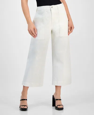 Liverpool Los Angeles Stride Patch Pocket Super High Waist Crop Wide Leg Jeans
