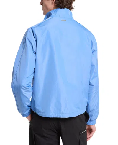 Michael Kors Water-resistant Windbreaker Jacket In Blue