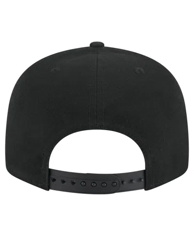 New Era Men's Black Michigan Wolverines Adventure Canvas Split Panel 9fifty Snapback Hat