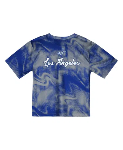 Outerstuff Toddler Gray/royal Los Angeles Dodgers Pinch Hitter Infielder T-shirt Shorts Set