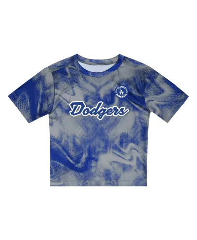 Outerstuff Toddler Gray/royal Los Angeles Dodgers Pinch Hitter Infielder T-shirt Shorts Set