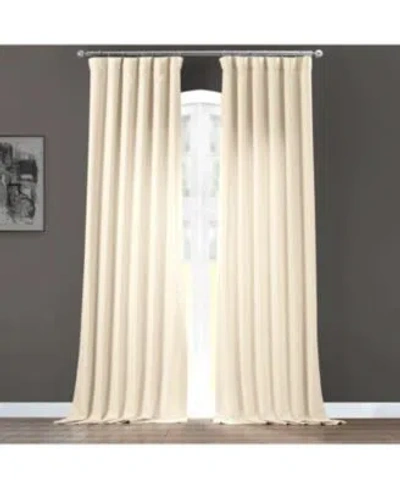 Half Price Drapes Parchment Cream Italian Faux Linen Room Darkening Curtain
