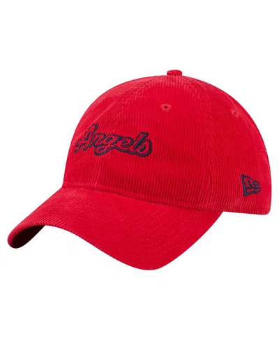 New Era Women's Red Los Angeles Angels Corduroy 9twenty Adjustable Hat