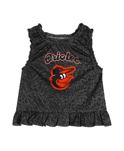 Outerstuff Baby Boys And Girls 2-piece Black Baltimore Orioles Playground Dress And Bloomers Set