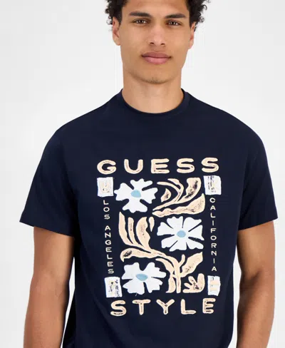 Guess Men's  Style Logo Graphic T-shirt In Black