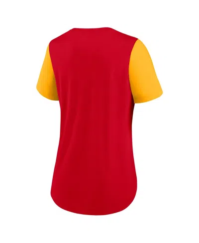 Nike Women's Red Kansas City Chiefs Terrace Swift Tri-blend Performance T-shirt In Red
