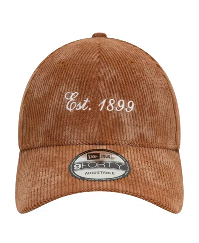 New Era Men's Tan Ac Milan Corduroy 9forty Adjustable Hat