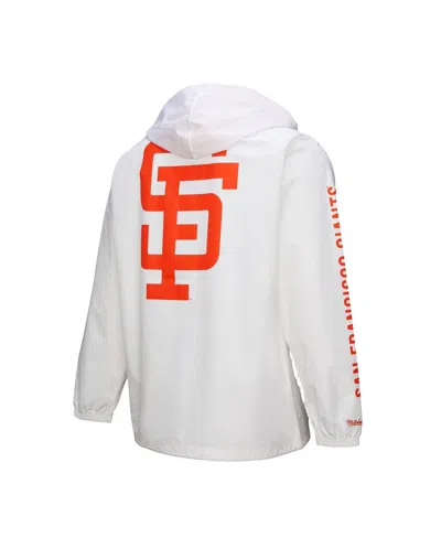 Mitchell & Ness White San Francisco Giants Vintage Full-snap Hooded Coaches Jacket