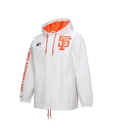 Mitchell & Ness White San Francisco Giants Vintage Full-snap Hooded Coaches Jacket