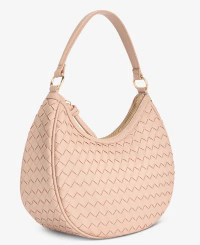On 34th Woven Crossbody Hobo, Exclusively At Macy's In Nude