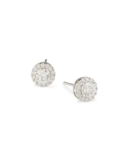 Saks Fifth Avenue Women's 14k White Gold & 1tcw Lab-grown Diamond Stud Earrings