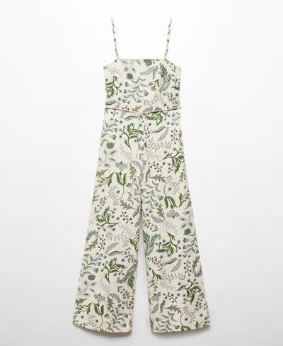Mango Women's Printed Bow Jumpsuit