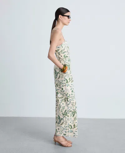 Mango Women's Printed Bow Jumpsuit