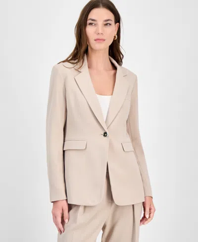 Bar Iii Women's Crepe One-button Blazer, Exclusively At Macy's