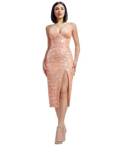 Dress The Population Anastasia Sequin Body-con Cocktail Midi Dress