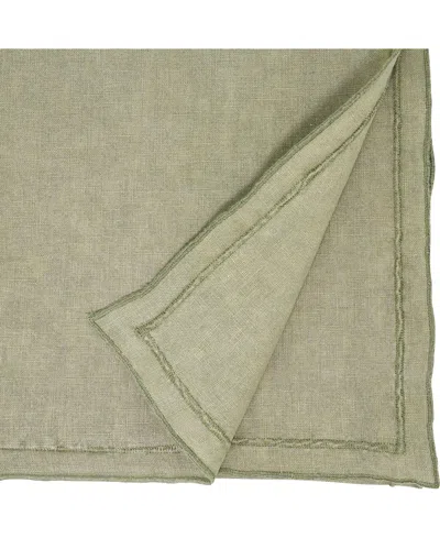 Saro Lifestyle Stonewashed Overlock Edge Table Runner, 16" X 72"