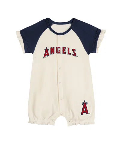 Outerstuff Baby Boys And Girls White Los Angeles Angels Slide Run Raglan Coveralls