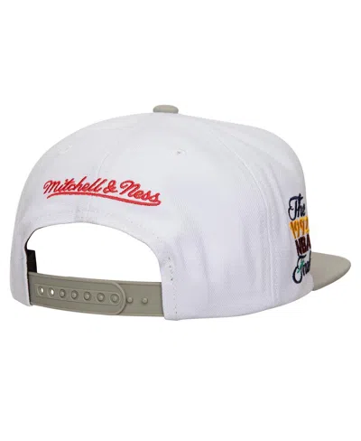Mitchell & Ness Men's White/gray Chicago Bulls Core Snapback Hat