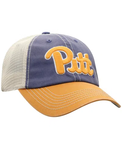Top Of The World Men's Royal/natural Pitt Panthers Off-road Trucker Adjustable Hat