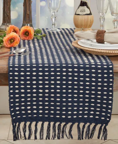 Saro Lifestyle Dashed Woven Table Runner, 16" X 54"