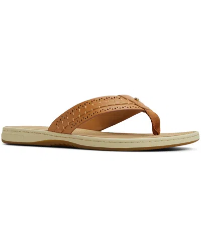 Sperry Seafish 3 Perforated Flip Flop In Brown