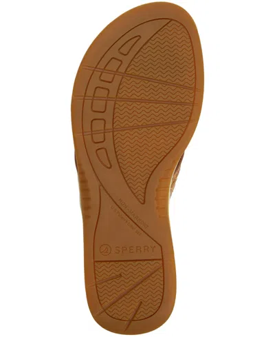 Sperry Seafish 3 Perforated Flip Flop In Brown