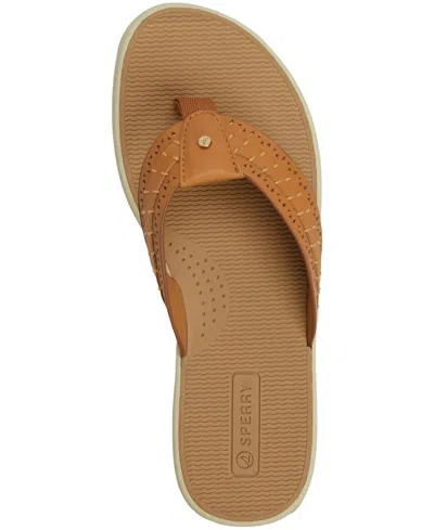 Sperry Seafish 3 Perforated Flip Flop In Brown