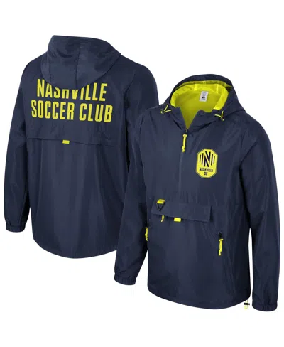 Stadium Essentials Men's Navy Nashville Sc Compete Quarter-zip Jacket
