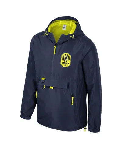 Stadium Essentials Men's Navy Nashville Sc Compete Quarter-zip Jacket
