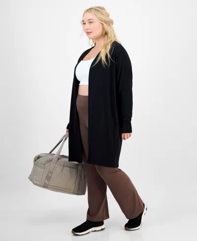 Id Ideology Plus Size Open-front Long-line Cardigan, Exclusively At Macy's